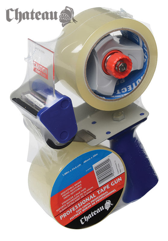 Packing Tape, Tape Gun with 2 Rolls of Tape (077)