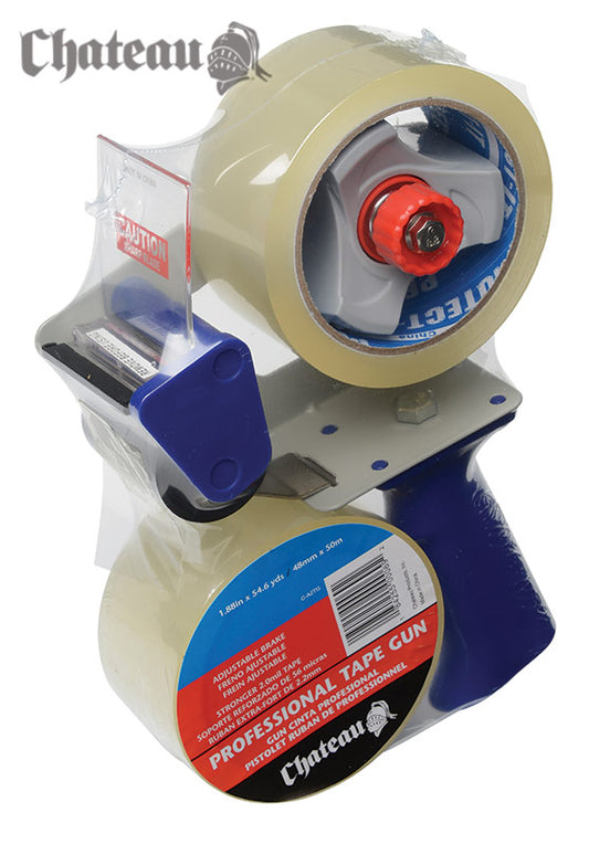 Packing Tape, Tape Gun with 2 Rolls of Tape (077)